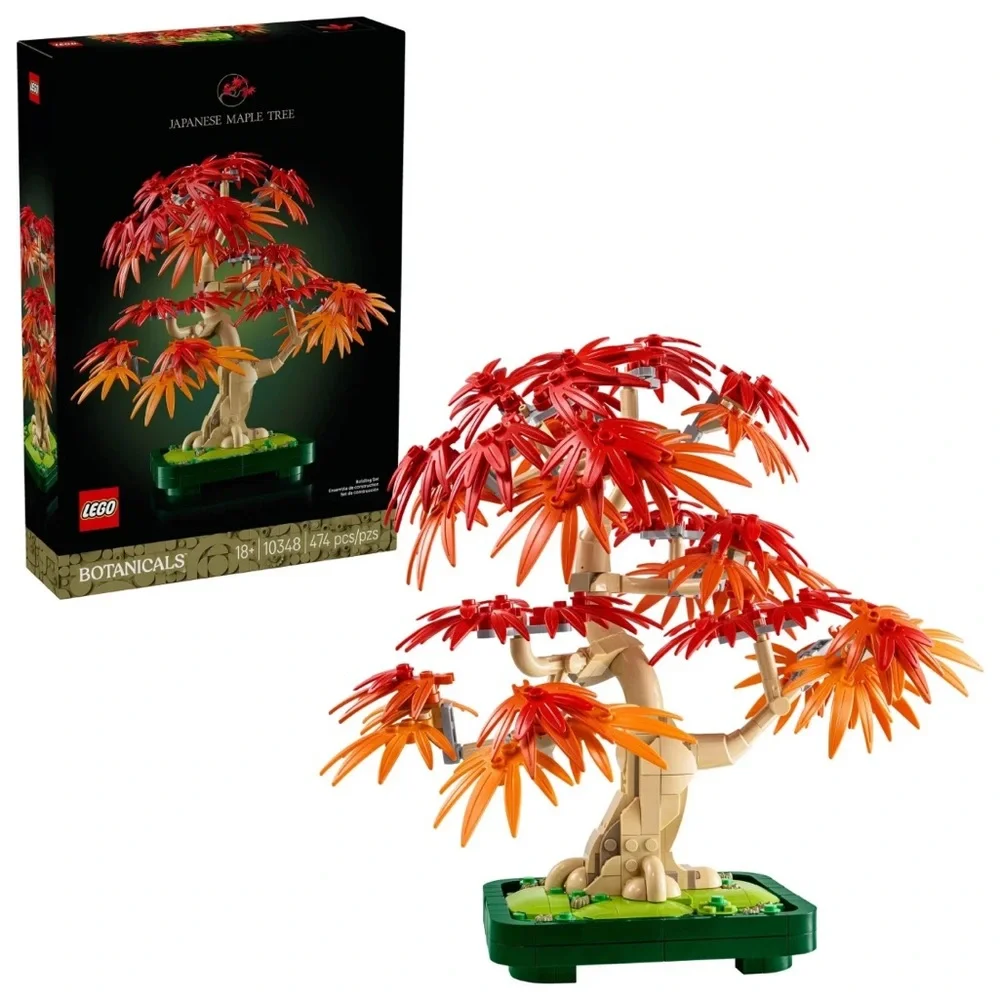 LEGO Botanical Collection Japanese Ted Maple Bonsai Tree 10348 Top of box Open